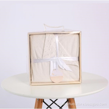 hot stamping Baby Blanket dengan minky Dot Backing